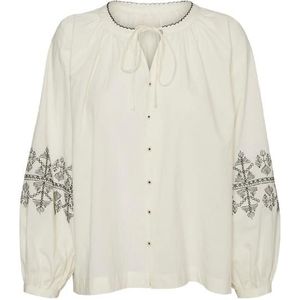 Vero moda vmfria l/s detail shirt wvn p blouse grijs