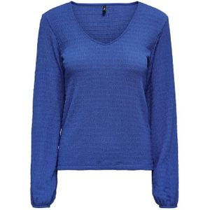 Only onlmadelina l/s v-neck top cc blouse blauw