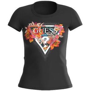 Guess ss cn tropical triangle tee t-shirt zwart