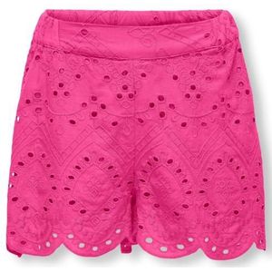 Kids only kogcleo life emb shorts wvn broek roze