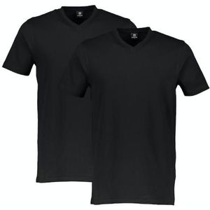 Lerros t-shirt/serafino 1/2 arm t-shirt zwart