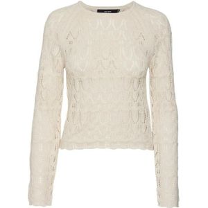 Vero moda vmnewfabienne ls o-neck pullo trui grijs