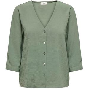 Jacqueline de yong jdylion life capote 3/4 shirt blouse grijs