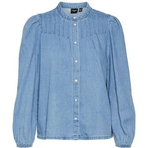 Vero moda vmpaisley ls dnm shirt yo335 blouse blauw