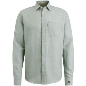 Cast iron long sleeve shirt co li dobby overhemd groen