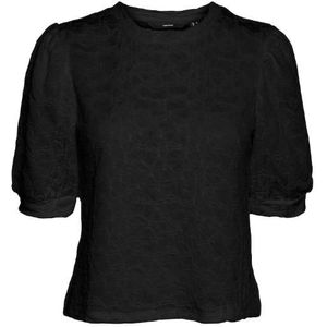 Vero moda vmfiona 2/4 short top jrs ga blouse zwart