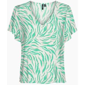 Vero moda vmeasy joy v-neck ss blouse w t-shirt grijs