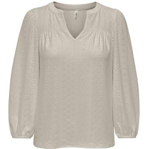 Only onlsandra l/s split top jrs blouse grijs