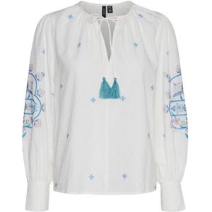 Vero moda vmhiba ls top wvn spe blouse wit