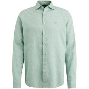 Vanguard long sleeve shirt linen cotto overhemd groen