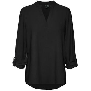 Vero moda vmgavina l/s v-neck top wvn b blouse zwart