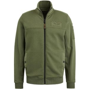 Pme zip jacket jacquard interlock groen