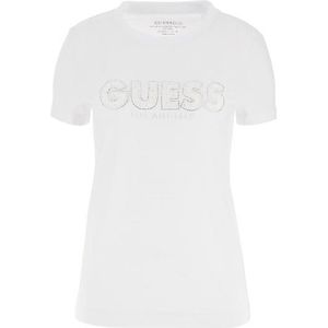 Guess ss cn sangallo tee t-shirt wit