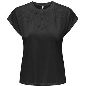Only onlsaga s/s capsleeve top jrs blouse zwart