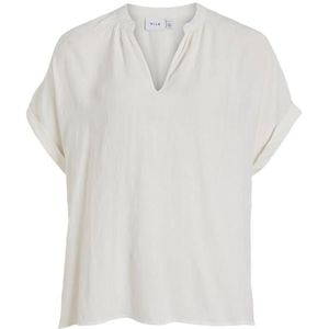 Vila viyarina v-neck s/s top/r blouse wit