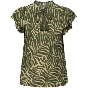 Only onlchiara cap sleeve top ptm blouse groen