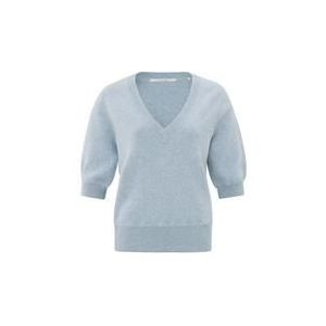 Yaya sweater with v-neck trui blauw
