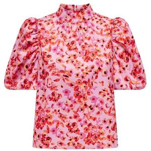 Only onlpolly puff top wvn cs blouse paars