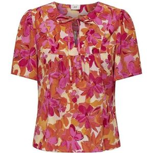 Jacqueline de yong jdyflorentine s/s tie top wvn blouse wit