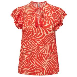 Only onlchiara cap sleeve top ptm blouse oranje