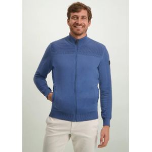 State of art cardigan plain vest blauw