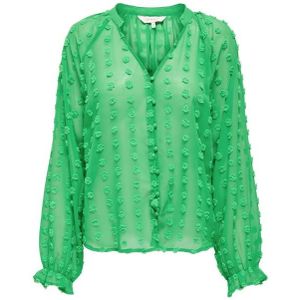 Only onlpixi dobby life button top blouse groen