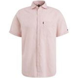 Vanguard short sleeve shirt linen cott overhemd roze