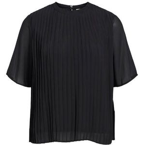 Object objmila 2/4 plisse top div blouse zwart
