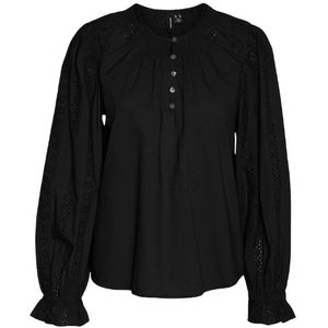 Vero moda vmfaya ls top wvn blouse zwart