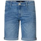 Petrol bullseye - denim short regula broek blauw