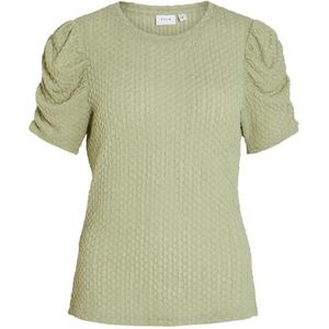 Vila vianine s/s puff sleeve top - t-shirt groen