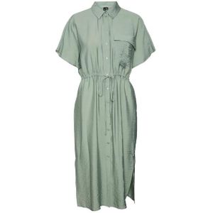 Vero moda vmiris s/s shirt calf dress w jurk groen