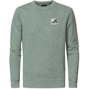 Petrol men sweater round neck trui blauw