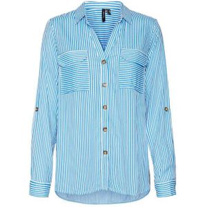 Vero moda vmbumpy l/s shirt new wvn ga blouse blauw