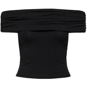 Only onllivelove s/l off shoulder blouse zwart