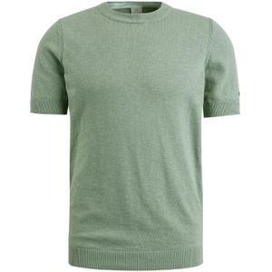 Cast iron crewneck cotton slub t-shirt groen