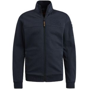 Pme zip jacket jacquard interlock blauw