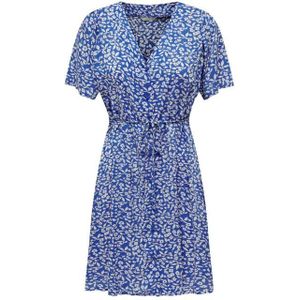 Only onlevida s/s short dress wvn jurk blauw