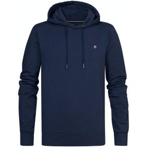 Petrol men sweater hooded trui blauw