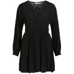 Vila vimesa lace l/s dress jurk zwart