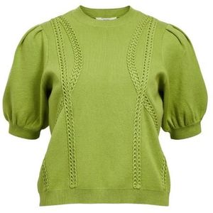 Object objulla 2/4 knit pullover 132 trui groen
