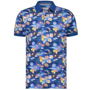 A fish named fred polo tropical set t-shirt blauw