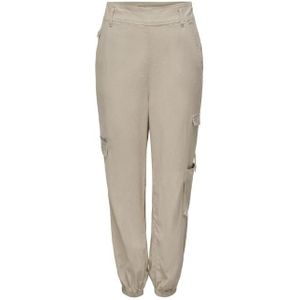 Only onlcaro mw harem linen cargo broek grijs