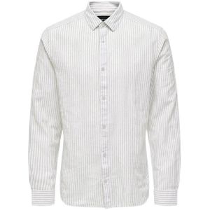 Only & sons onscaiden life ls stripe line overhemd geel