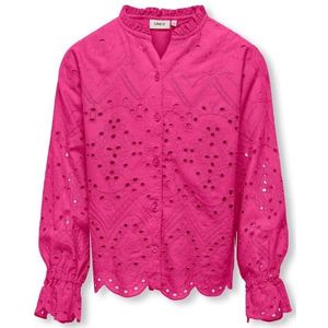 Kids only kogcleo life l/s emb shirt wv blouse roze