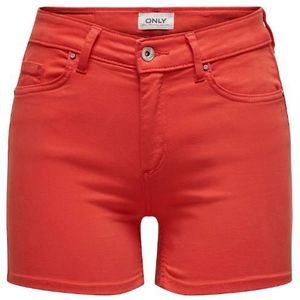 Only onlblush mid sk col shorts pn broek rood