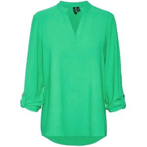 Vero moda vmgavina l/s v-neck top wvn b blouse groen