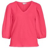 Vila vimelou v-neck 3/4 top/tes blouse roze