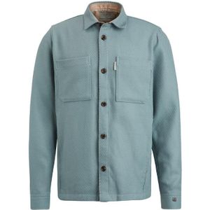 Cast iron long sleeve shirt heavy twill overhemd blauw