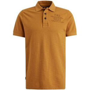 Pme short sleeve polo pique slub t-shirt geel